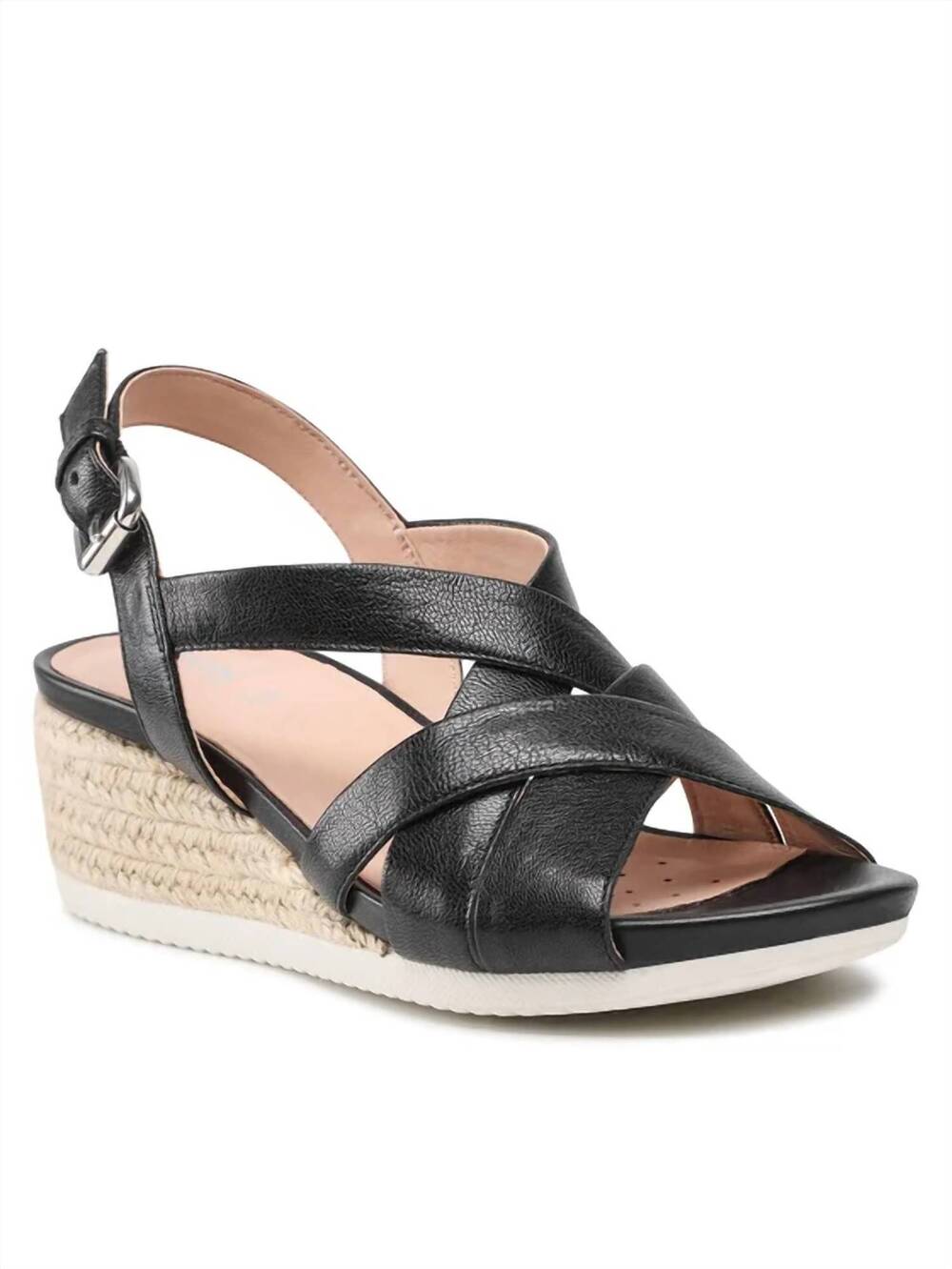 NEW GEOX women's dischia sandal in black